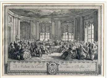 Das Konzert im Haus der Gräfin von Saint Brisson, graviert von L. Provost